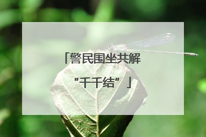 警民围坐共解“千千结”
